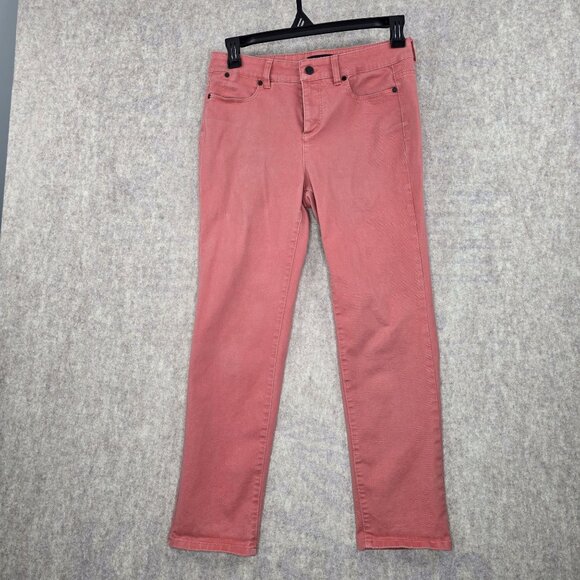 Talbots Simply Flattering 5-Pocket Womens Pants Size 8 In Coral - Picture 1 of 6